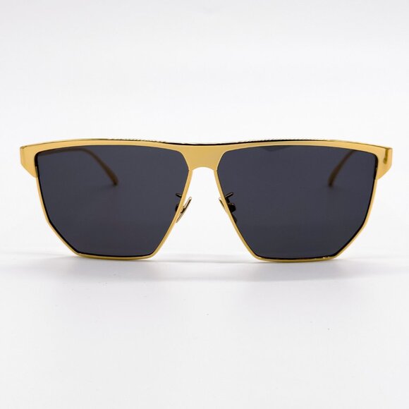 NEW BOTTEGA VENETA BV1069S 001 GOLD GREY UNISEX SUNGLASSES BOTTEGA VENETA - Picture 6 of 14